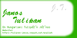 janos tulipan business card